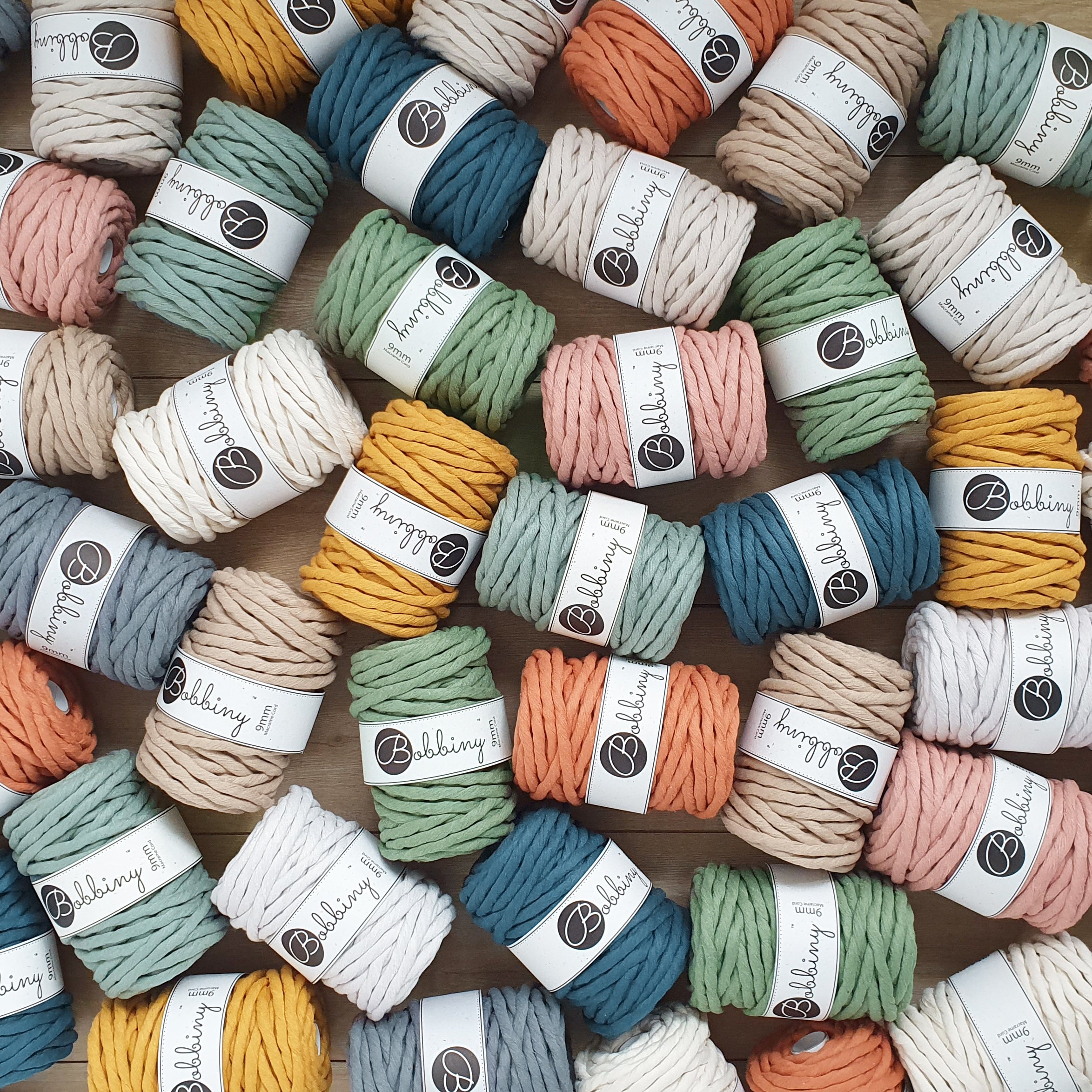 Bobbiny 9mm Single Twist Macrame Cords
