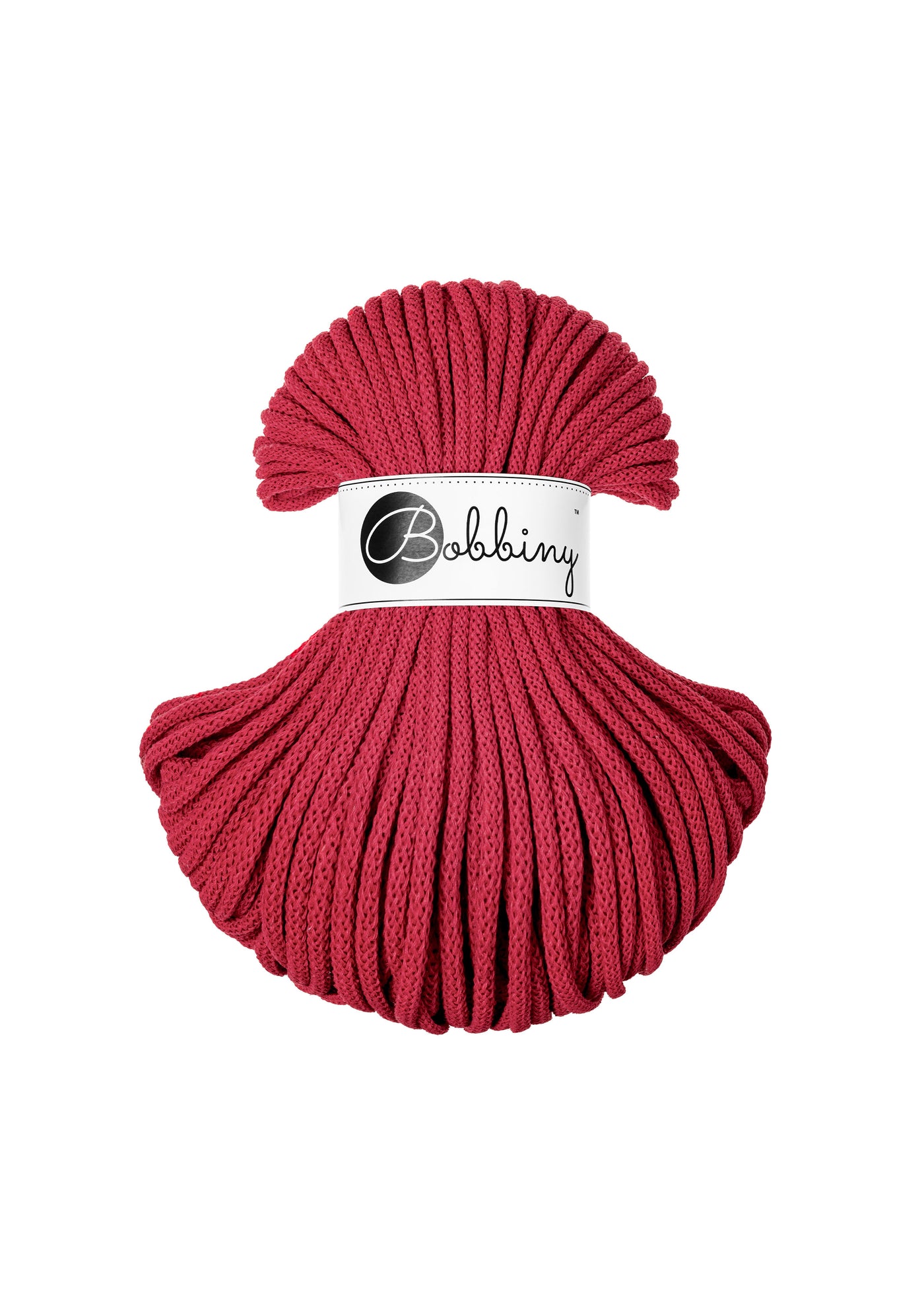 Bobbiny Braided Cords - Premium 5mm 50m - Classic Red