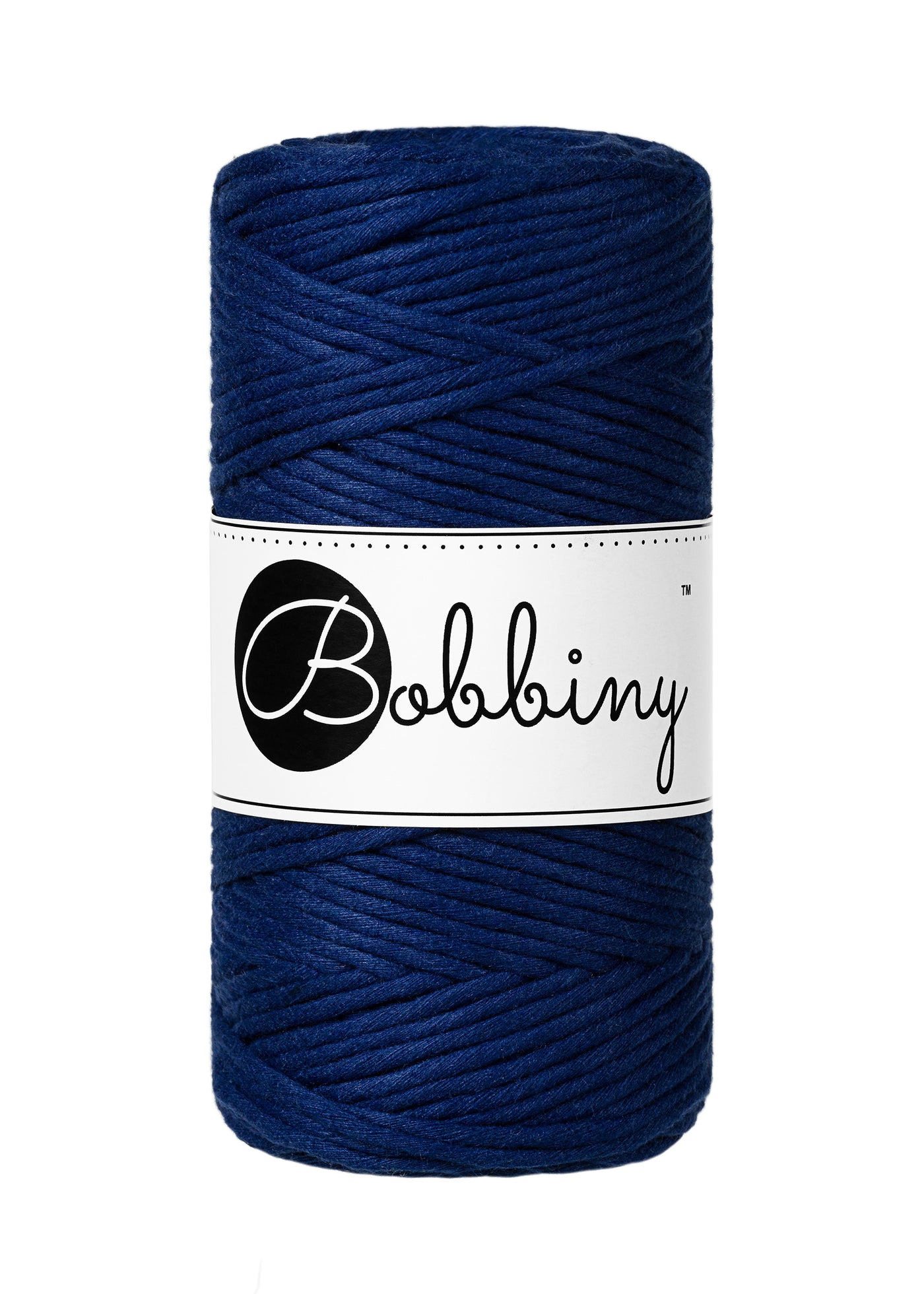 Bobbiny Single Twist Macrame Cord - Premium 3mm - Ink Blue