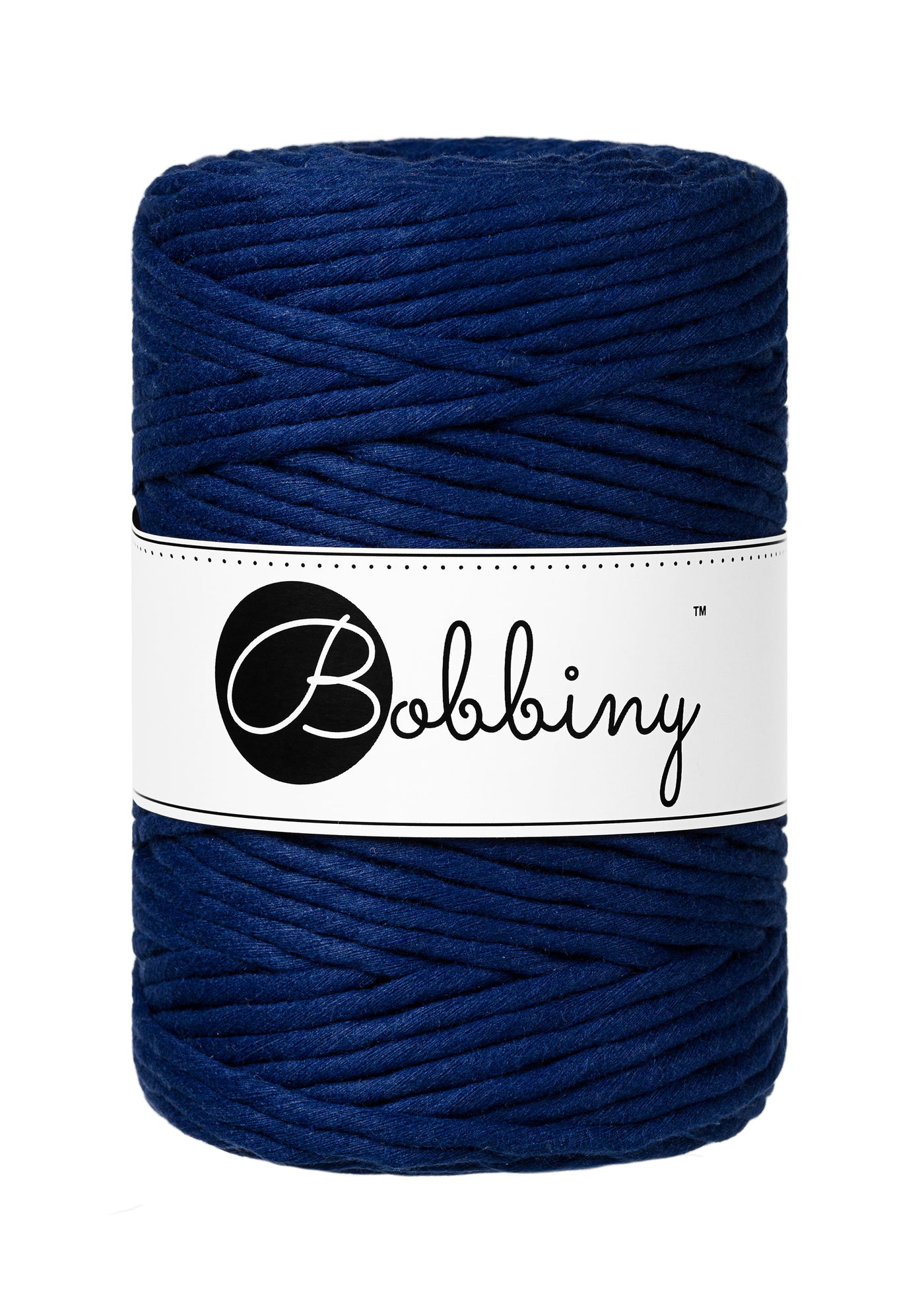 Bobbiny Single Twist Macrame Cord - Premium 5mm - Ink Blue