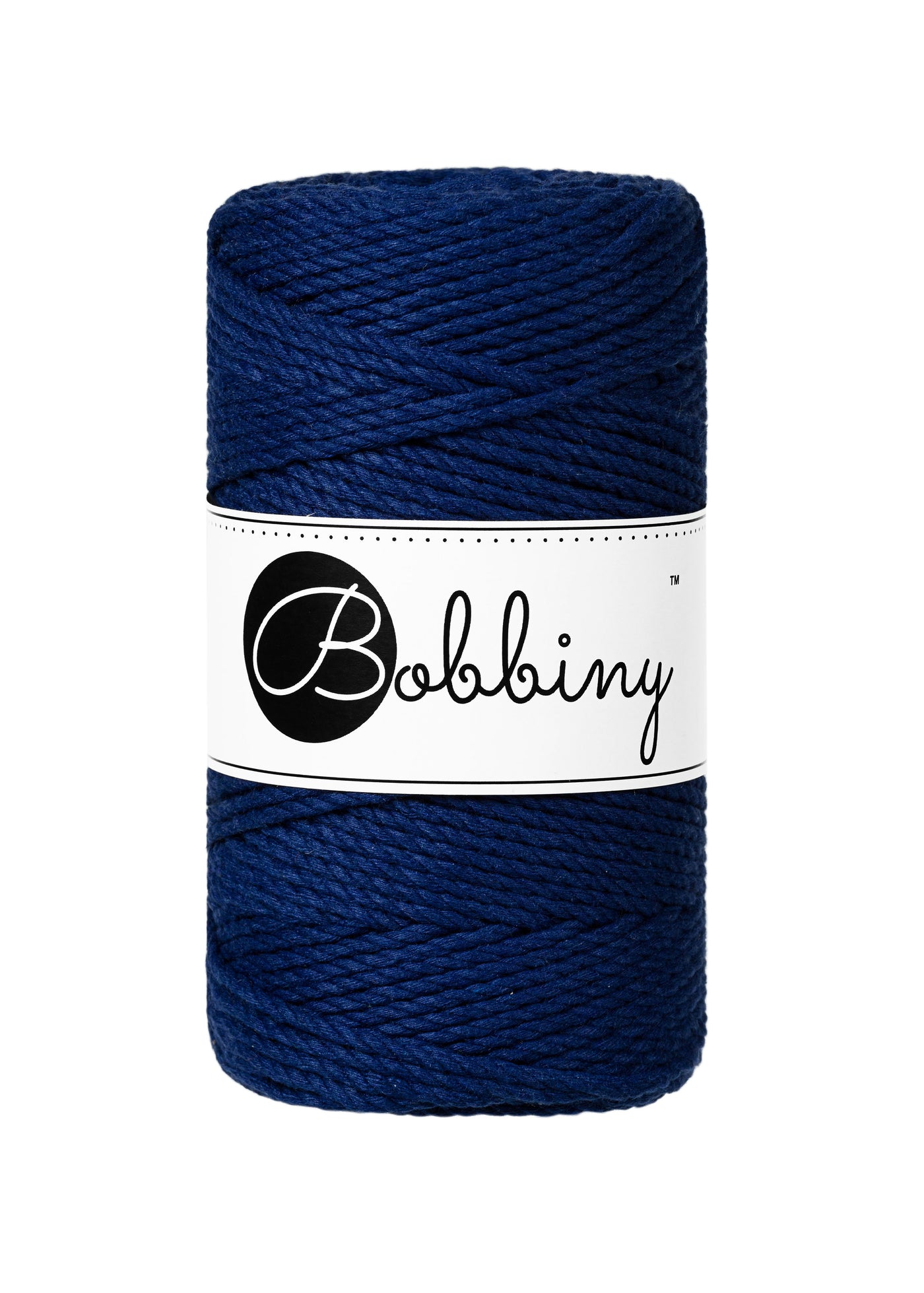 Bobbiny Macrame Rope - 3ply - 3mm - Ink Blue