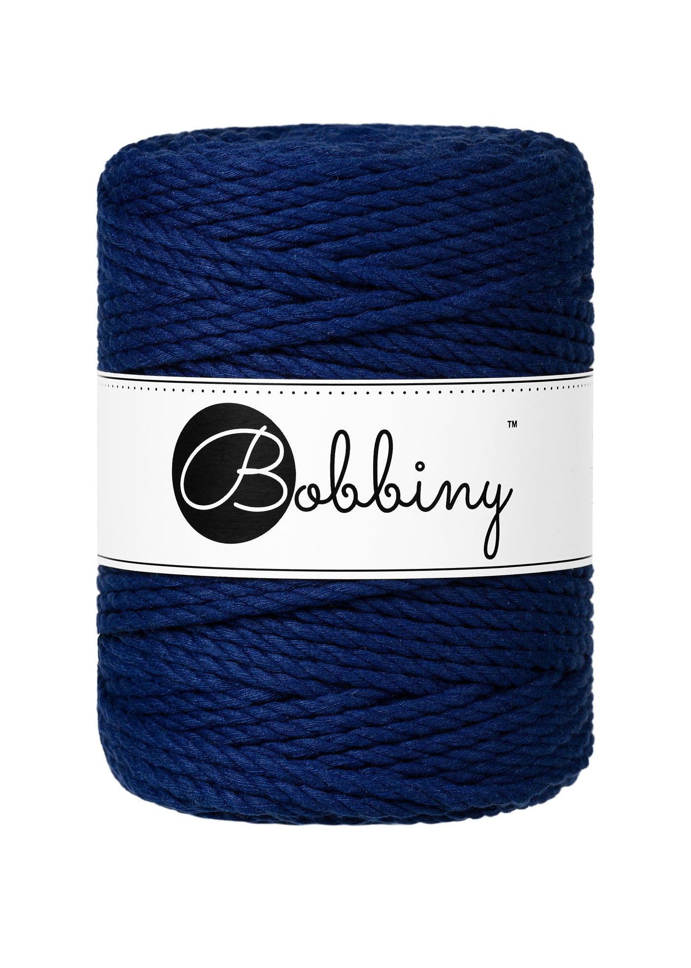 Bobbiny Macrame Rope - 3ply - 5mm - Ink Blue