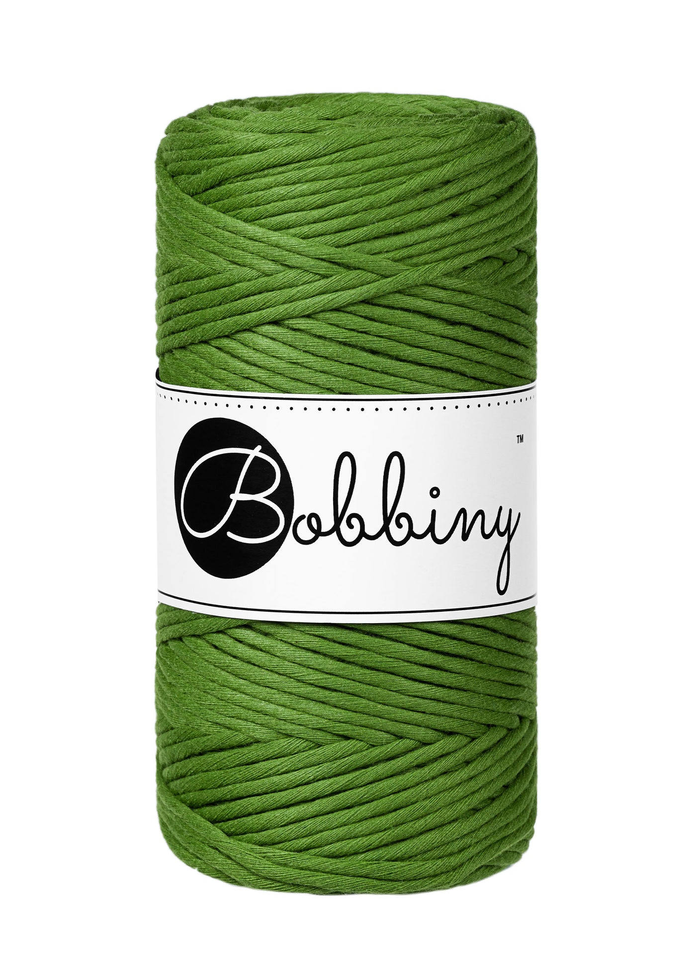 Bobbiny Single Twist Macrame Cord - Premium 3mm - Moss Green