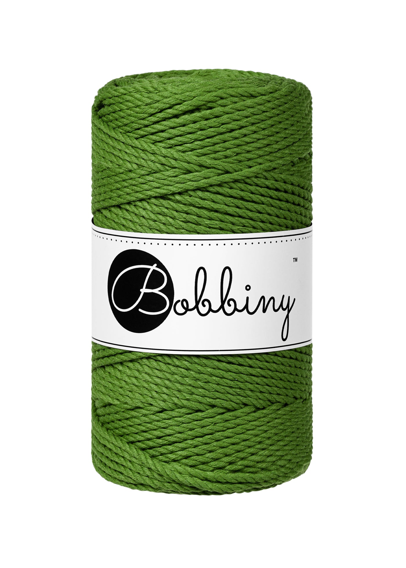 Bobbiny Macrame Rope - 3ply - 3mm - Moss Green