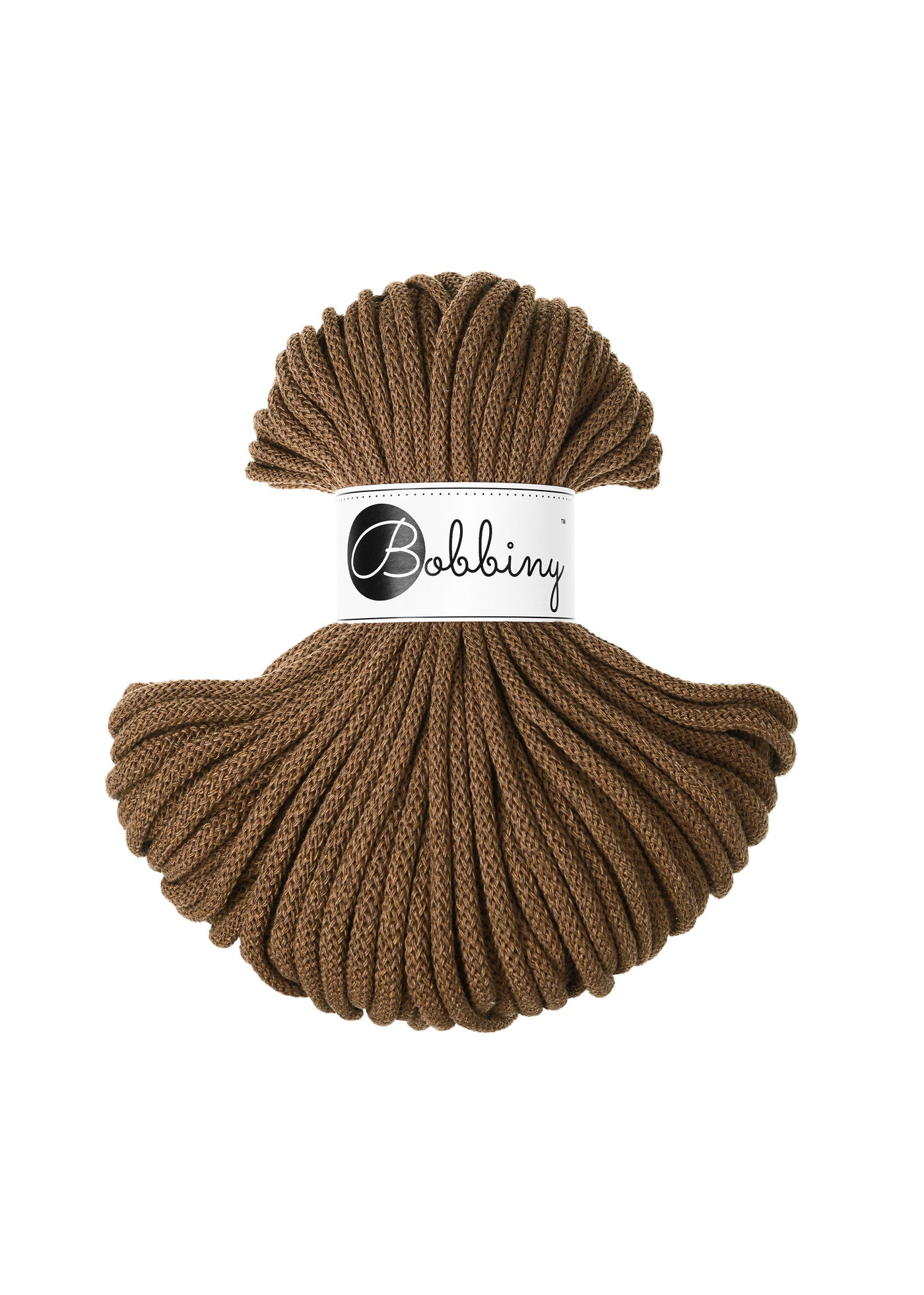Bobbiny Braided Cords - Premium 5mm 50m - Nut Brown