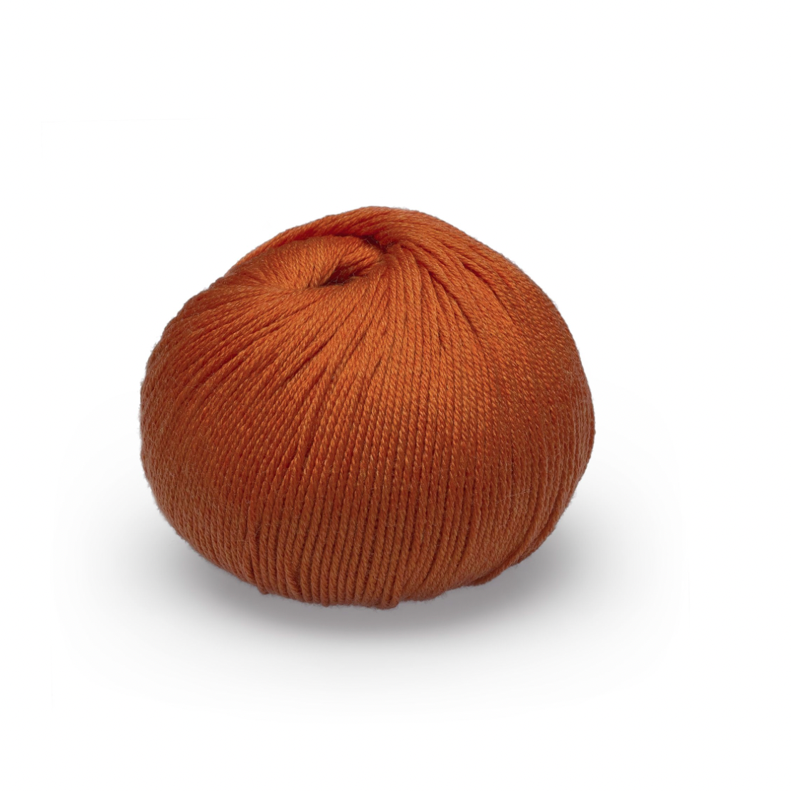 kpc glencoul dk merino cotton blend in persimmon orange shade