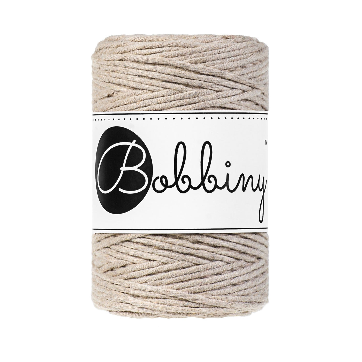 Bobbiny Single Twist Macrame Cord - Baby 1.5mm - Beige