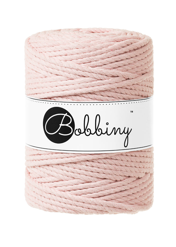 Bobbiny Macrame Rope - 3ply - 5mm - Pastel Pink – Adelaide Hills Yarn Co.
